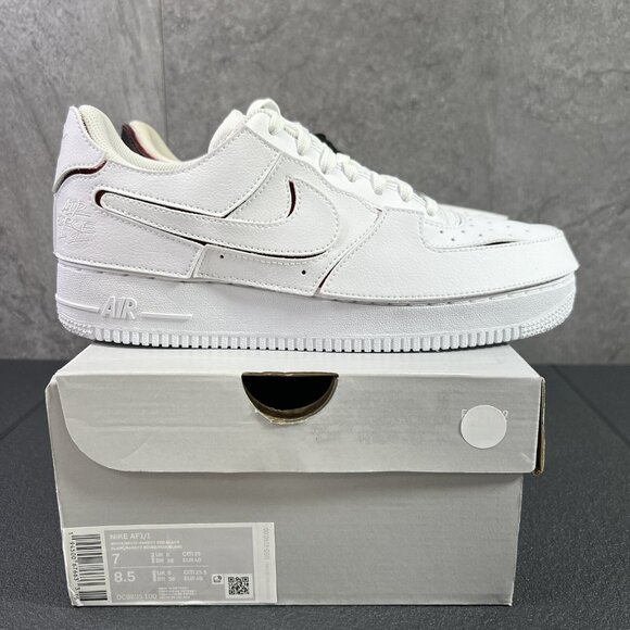 Nike Air force 1/1 Low Size 8.5 Womens White Red Sneakers